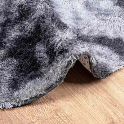 Pörrömatto korkeanukkainen tummanharmaa 100x100 cm polyesteri
