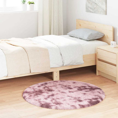 Pörrömatto korkeanukkainen NAVARRA pölypinkki 100x100 cm