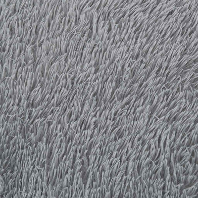 Pörrömatto korkeanukkainen hopeanharmaa 100x100 cm polyesteri