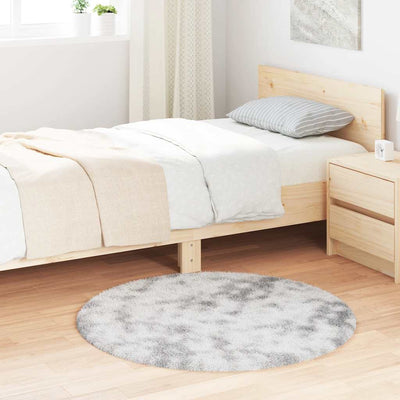 Hopeanharmaa pörrömatto korkeanukkainen Sidiea 100x100cm (polyesteri)