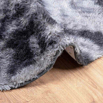 Pörrömatto korkeanukkainen tummanharmaa 120x120 cm polyesteri