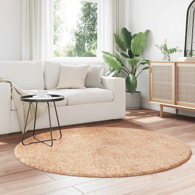 Pörrömatto korkeanukkainen beige 160x160 cm polyesteri