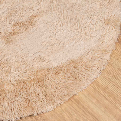Pörrömatto korkeanukkainen beige 160x160 cm polyesteri