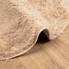 Pörrömatto korkeanukkainen beige 200x200 cm polyesteri