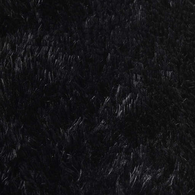 Pörrömatto korkeanukkainen musta 200x200 cm polyesteri
