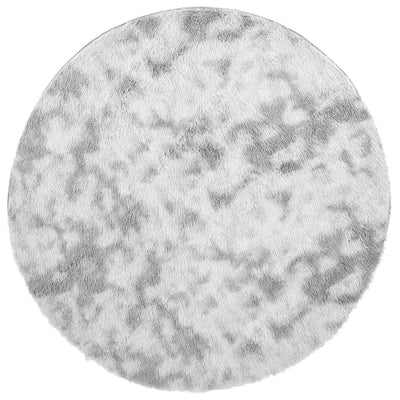 Hopeanharmaa pörrömatto korkeanukkainen Sidiea 200x200cm (polyesteri)