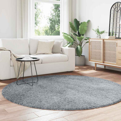 Pörrömatto korkeanukkainen hopeanharmaa 200x200 cm polyesteri