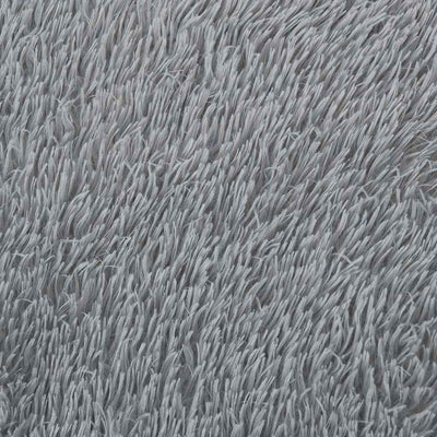 Pörrömatto korkeanukkainen hopeanharmaa 200x200 cm polyesteri