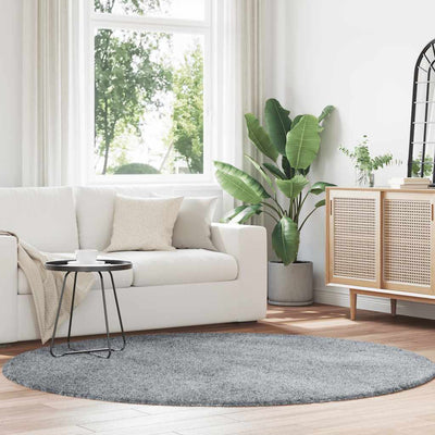 Pörrömatto korkeanukkainen hopeanharmaa 200x200 cm polyesteri