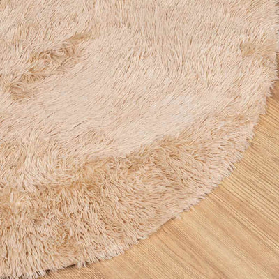Pörrömatto korkeanukkainen beige 240x240 cm polyesteri