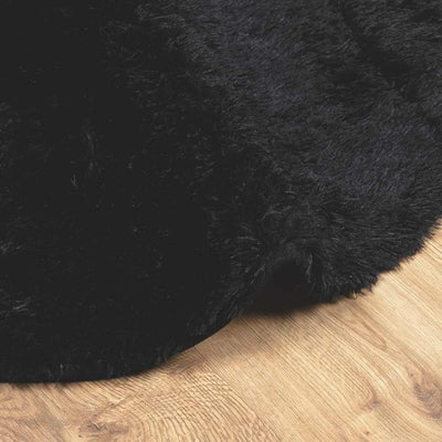 Pörrömatto korkeanukkainen musta 240x240 cm polyesteri