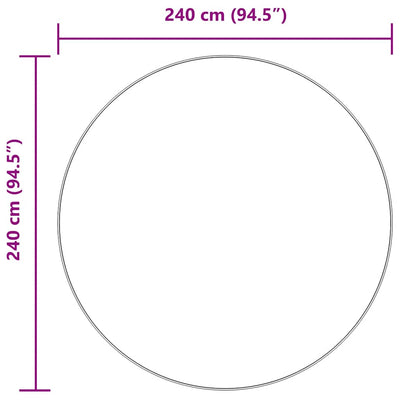 Pörrömatto korkeanukkainen kerma 240x240 cm polyesteri