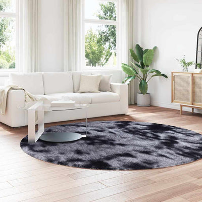 Pörrömatto korkeanukkainen tummanharmaa 240x240 cm polyesteri