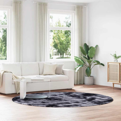 Pörrömatto korkeanukkainen tummanharmaa 240x240 cm polyesteri