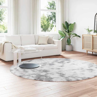Pörrömatto korkeanukkainen vaaleanharmaa 240x240 cm polyesteri