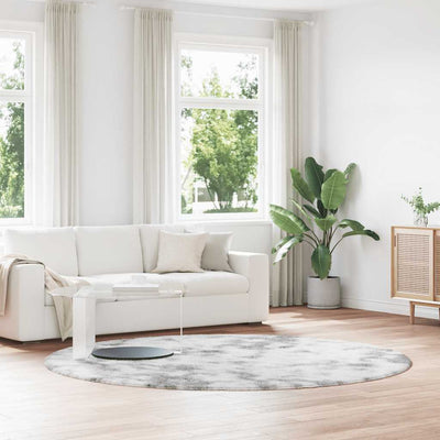 Pörrömatto korkeanukkainen vaaleanharmaa 240x240 cm polyesteri