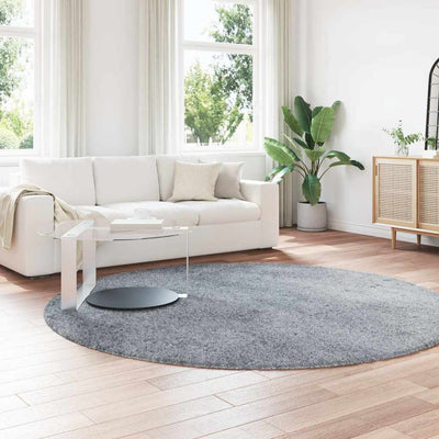 Pörrömatto korkeanukkainen hopeanharmaa 240x240 cm polyesteri