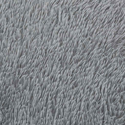 Pörrömatto korkeanukkainen hopeanharmaa 240x240 cm polyesteri
