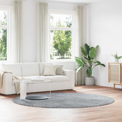 Pörrömatto korkeanukkainen hopeanharmaa 240x240 cm polyesteri