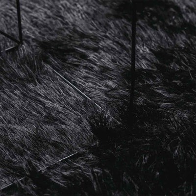 Musta pörrömatto Sidiea 300x200cm (korkeanukkainen polyesteri)