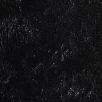 Pörrömatto korkeanukkainen musta 300x200 cm polyesteri