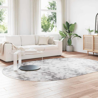 Pörrömatto korkeanukkainen vaaleanharmaa 300x200 cm polyesteri