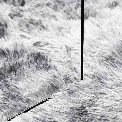 Pörrömatto korkeanukkainen vaaleanharmaa 300x200 cm polyesteri
