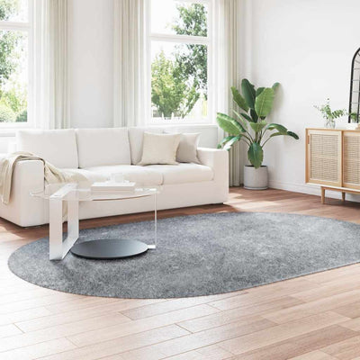Pörrömatto korkeanukkainen hopeanharmaa 300x200 cm polyesteri