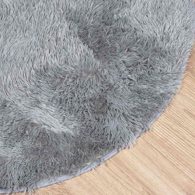 Pörrömatto korkeanukkainen hopeanharmaa 300x200 cm polyesteri
