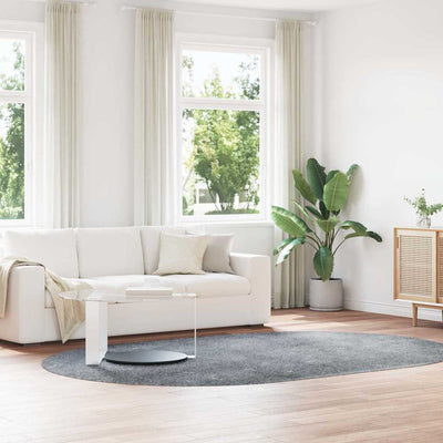 Pörrömatto korkeanukkainen hopeanharmaa 300x200 cm polyesteri