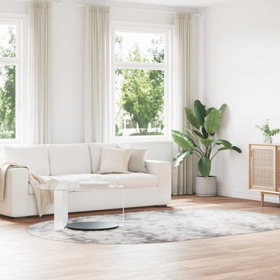 Hopeanharmaa pörrömatto korkeanukkainen Sidiea 300x200cm (polyesteri)