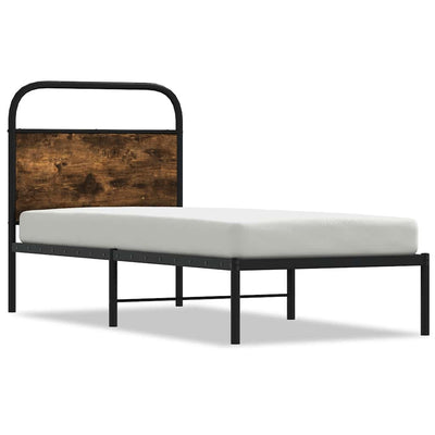 Sängynrunko ilman patjaa 80x200 cm savutammi tekninen puu