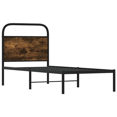 Sängynrunko ilman patjaa 80x200 cm savutammi tekninen puu