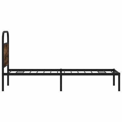 Sängynrunko ilman patjaa 80x200 cm savutammi tekninen puu