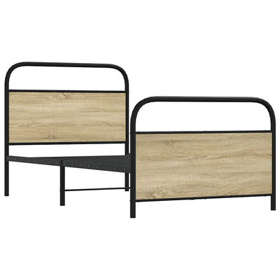 Sonoma-tammi sängynrunko ilman patjaa Mirci 90x190cm (puinen)