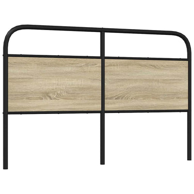 Sängynpääty Sonoma-tammi 150 cm teräs ja tekninen puu