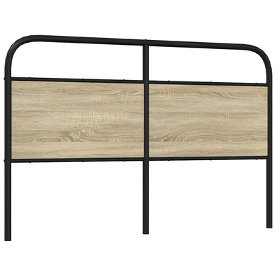 Sängynpääty Sonoma-tammi 160 cm teräs ja tekninen puu