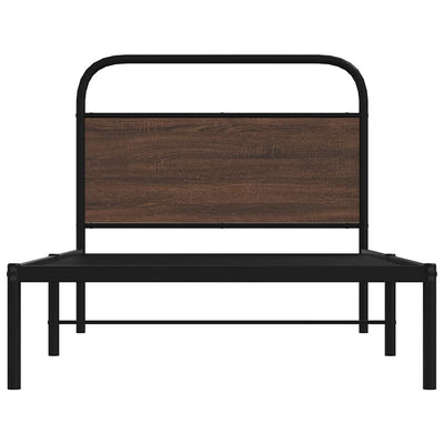 Ruskea sängynrunko ilman patjaa Mirci 100x200cm (tammi puinen)