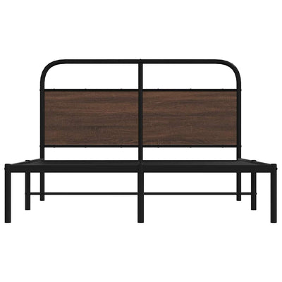 Ruskea sängynrunko ilman patjaa Mirci 120x190cm (tammi puinen)