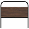 Ruskea sängynpääty Amantino 90cm (tammi, teräs ja puu)