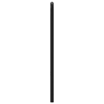 Sängynpääty ruskea tammi 120 cm teräs ja tekninen puu