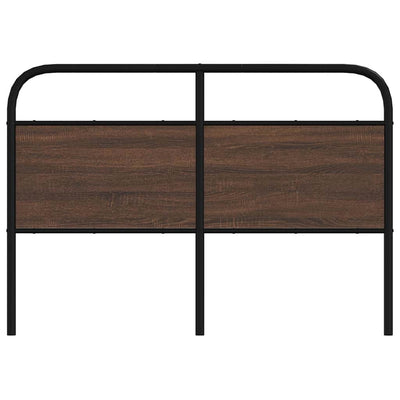 Ruskea sängynpääty Amantino 140cm (tammi, teräs ja puu)