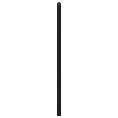 Sängynpääty ruskea tammi 140 cm teräs ja tekninen puu