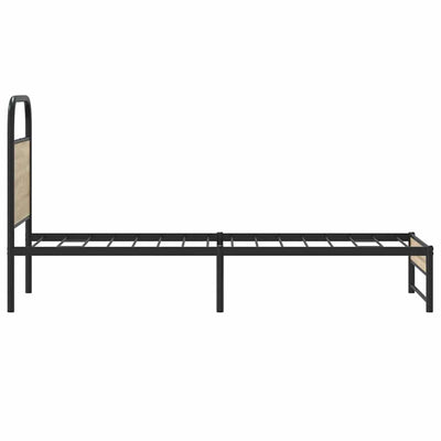 Sängynrunko ilman patjaa 80x200 cm savutammi tekninen puu