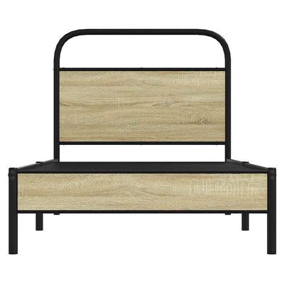 Sonoma-tammi sängynrunko ilman patjaa Mirci 80x200cm (puinen)