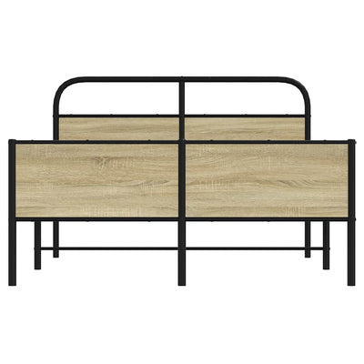 Sonoma-tammi sängynrunko ilman patjaa Mirci 135x190cm (puinen)