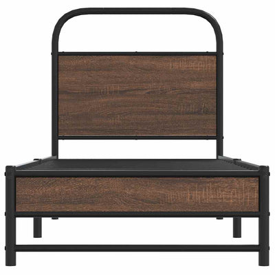 Ruskea sängynrunko ilman patjaa Mirci 75x190cm (tammi puinen)