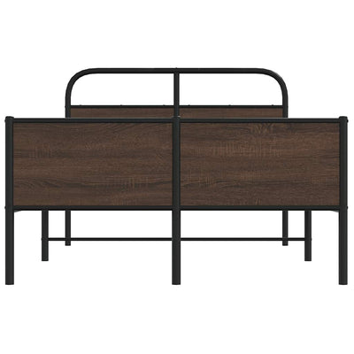 Ruskea sängynrunko ilman patjaa Mirci 135x190cm (tammi puinen)