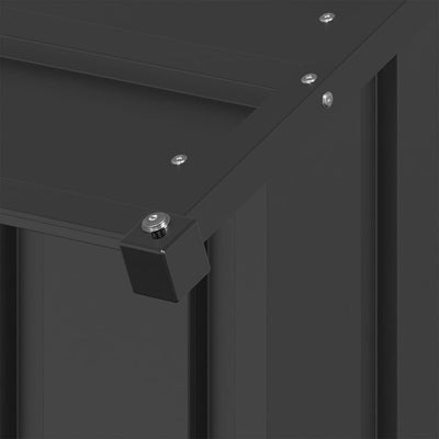Galvanoitua terästä koiratalo katolla Cassiela 131x101x102cm