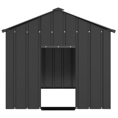Galvanoitua koiratalo katolla Cassiela 113x153x101cm (terästä)